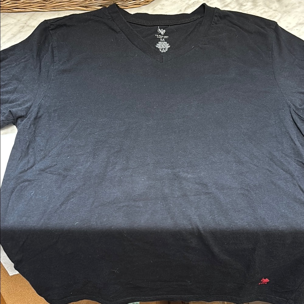 U.S. Polo Assn. Black V-Neck Tee